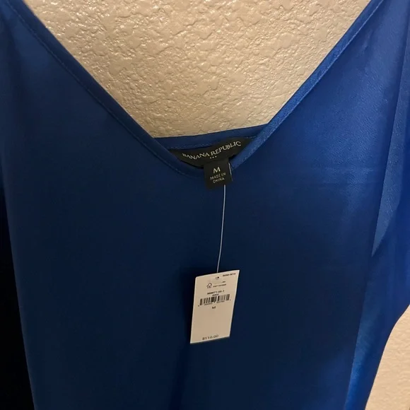 Satin Slip Midi Dress in Royal Blue - Picture 3 of 3